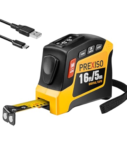 4-in-1 Laser Tape Measure - 40m Laser Distance Meter With 5m Manual Tape, Digital Display, Measures Area/Volume-255148
