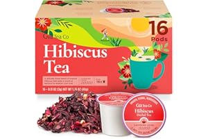 Gya Tea Co Hibiscus Tea Gift Set (16 Count) - Decaf Tea Pod for Lovers Get Well Gifts - Manually Harvested - Enjoy Hot or Iced