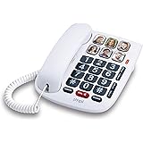 SMPL Hands-Free Dial Photo Memory Corded Phone, One-Touch Dialing, 6 Photo Buttons, Loud Ringer, Flasher, Large Buttons, Dura