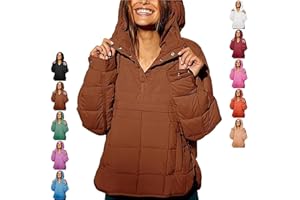 Womens Quilted Pullover Puffer Jacket, Pullover Quilted Jacket Women, New Lightweight Down Coat