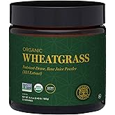 Global Healing Wheat Grass Powder Organic 180g - Nutrient-Dense, Raw Wheatgrass Juice Powder (33:1 Extract) with Strong Antioxidants for Immune Support & Energy Boost - Cold-Process, Non-GMO - 6.3 Oz