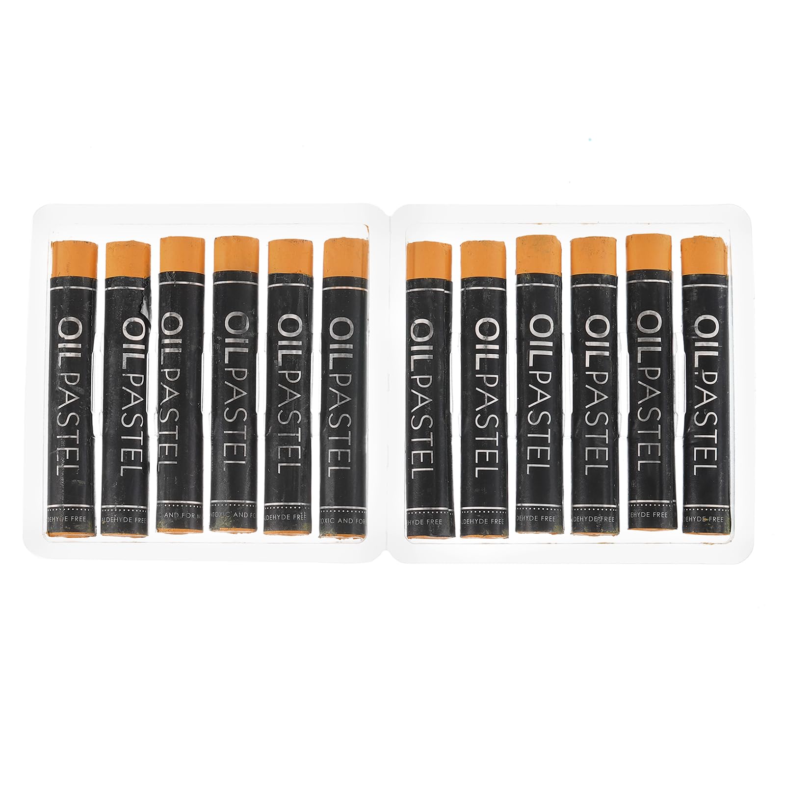 PATIKIL Dark Yellow Oil Pastels, 12Pcs Soft Oil Crayons Creamy Pastels Stick Art Supplies for Art Painting Drawing Blending Graffiti for Artists Beginners