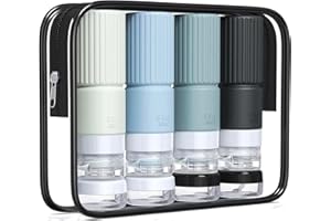 TOCELFFE 18pes Travel Bottles for Toiletries,TSA Approved Silicone Travel Containers jar for Toiletries,Leak Proof 3oz Refillable Liqus Shampoo And Conditioner Travel Essentials toiletry Bottles