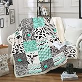 Cow Print Blanket Cow Decor Bedding Throw Blanket for Girl Women Christmas Valentine's Birthday Gifts Soft Cute Print Farm Animal Cow Blanket (50"x 60",cow3)