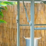 Harbour Housewares Folding Trestle Table 4ft 120cm White Round Carry Handle view 5