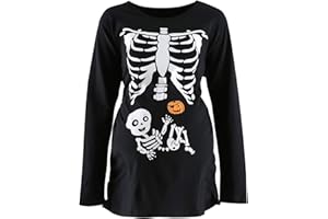 PROMOTED TO BIG SISTER Halloween Women Maternity Shirt Funny Pumpkin Pregnancy Cute Long Sleeve Pregnant Top