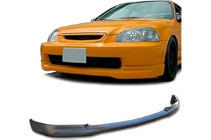 GT-Speed Compatible with/Replacement for Front Bumper Lip, Japan Type-R Style PU Front Lip Spoiler Black, Fits 1996 1997 1998 Honda Civic Coupe Hatchback Sedan