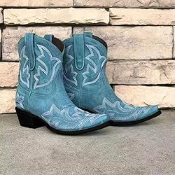 Hbeylia Cowboy Boots For Women Vintage Embroidery