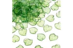 Craftdady Leaf Bead Charms Transparent Maple Leaves Pendants Hanging Ornament Cute Charms Earring Charms for Necklaces Bracelet Jewelry Craft Making