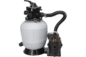 VINGLI Sand Pool Filter 12in Tank with A 1/2HP Pool Pump 115V,24H Timer Above Ground Inground Swimming Pool Pump with Filter Basket,Max 2642GPH