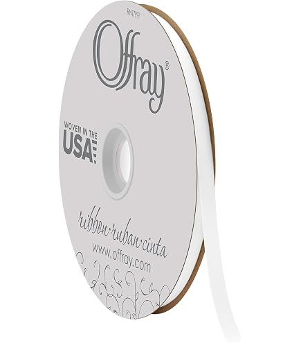 Ivory White Ribbon Double Face Ivory White Craft Ribbon For Gifts And Weddings Offray ...
