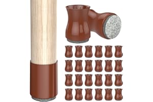 JLKDQ 24 Pcs Chair Leg Protectors - Caps & Covers to Protect Wood & Hardwood Floors - Anti-Scratch & No Noise