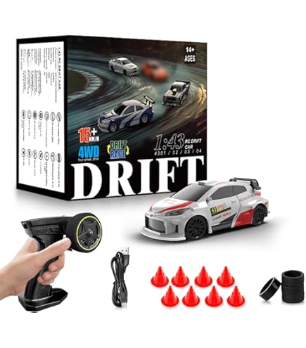 カズ　DRIFT Mini Amazon.com: Moonzeamus KF20 1:64 Scale Mini Drift RC Car with Full