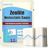 Quick Clot Zeolite Hemostatic Gauze,Sterile Emergency Combat gauze-3inx12ft | Z‑fold quick clot hemostatic gauze for wound packing, IFAK, combat bandage, survival kit, camping &amp; emergency trauma dressing