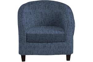 CRFATOP 2 Piece Club Chair Slipcover Stretch Barrel Chair Covers Printed Tub Chair Slipcovers Soft Armchair Covers Removable Furniture Protector Arm Chair Cover for Living Room,23