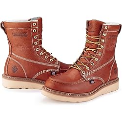 SUREWAY Mens 8 in Wedge Moc Soft/Steel Toe Work