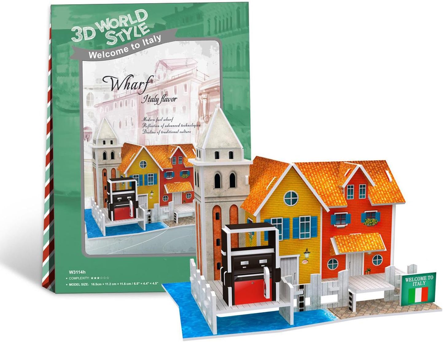 CubicFun 3D Puzzle World StyleSeries ''Italy Flavor Wharf'' Amazon