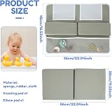 Sutowe 2Pcs Baby Bath Kneeler Elbow Pad Set with 4 Toy Pockets Non-Slip view 6