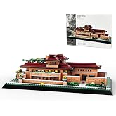 GHQYTPR Robie House Building Block Set 1182 Pcs Authentic Prairie School Architecture Model Kit for Adults Teen Classic Chicago Famous Landmark Construction Project Home Office Desk Decor Display Gift