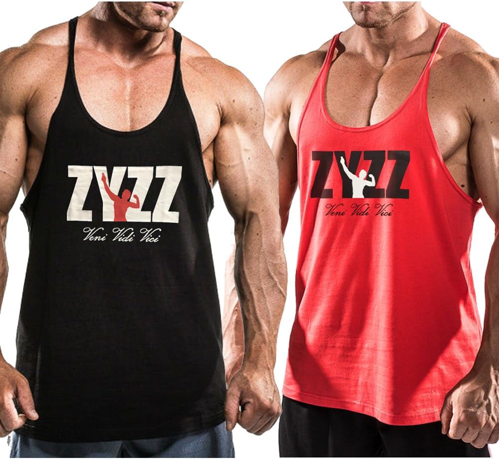 Alivebody Men Gym Sleeveless Shirt Tank Top T-Shirt Bodybuilding Sport Vest