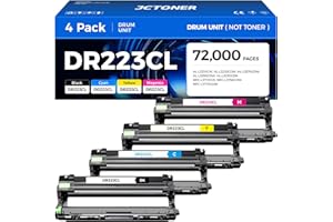 JCTONER DR223CL DR-223CL High Yield Drum Unit Set 4-Pack Replacement Compatible for Brother DR-223CL Imaging Drum HL-L3270CDW HL-L3210CW MFC-L3770CDW HL-L3290CDW MFC-L3750CDW L3710CW L3230CDW L3230CDN Printer