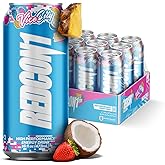 REDCON1 Energy High Performance Drink, Vice City - Zero Sugar Energy Drink with Alpha GPC Nootropic - 200mg of Natural Caffeine from Green Coffee Beans - Vitamin B6, B12 & B5 to Boost Mood (12 ct)