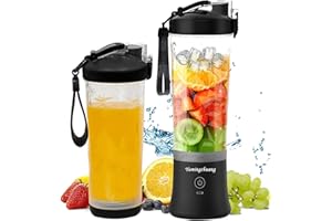 Yumingchuang 22Oz Portable USB Rechargeable Blender, Black, with LED Light Design