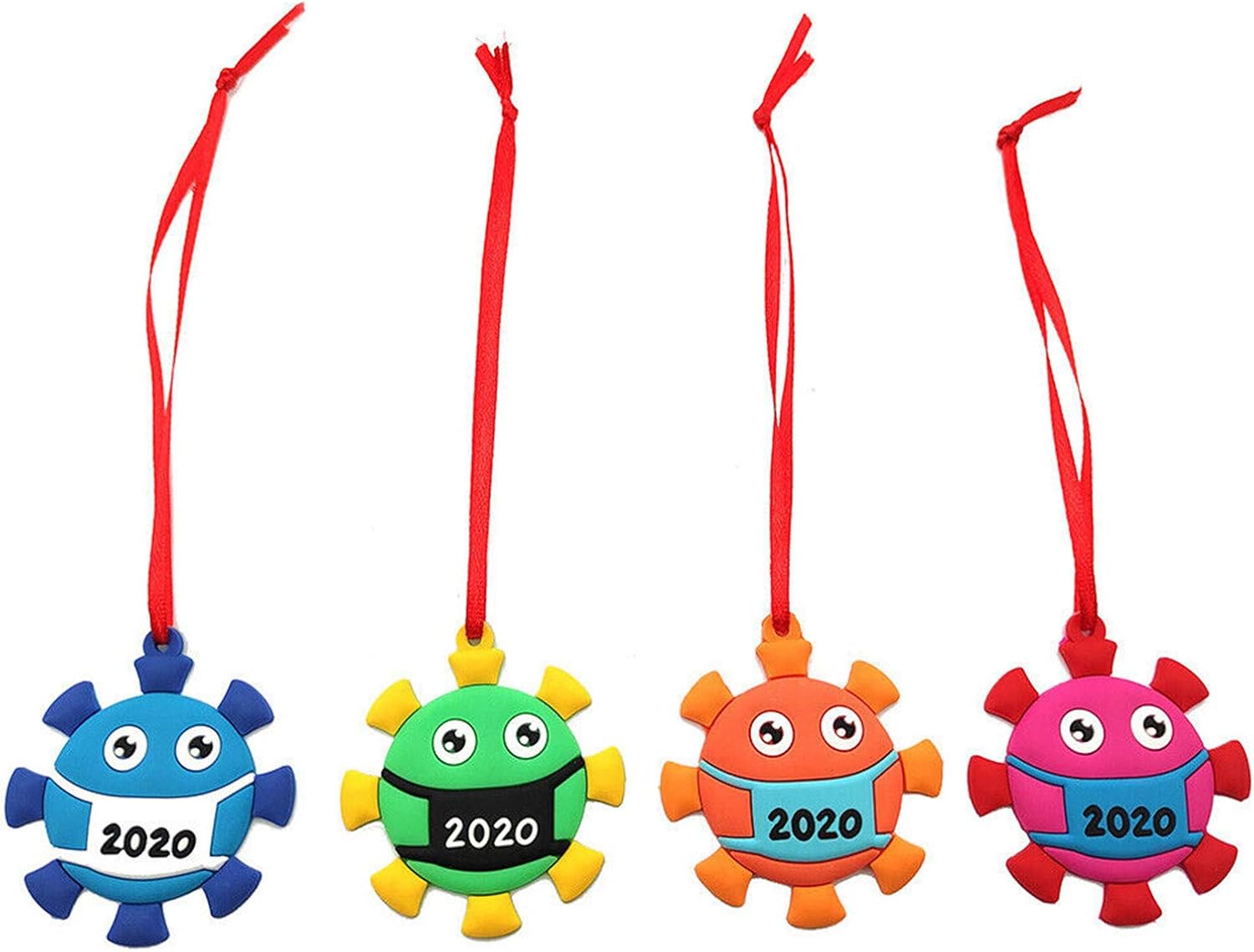 AOPNN 4/8 Stück Coronavirus Ornament 2020 Virus Ornament Quarantäne