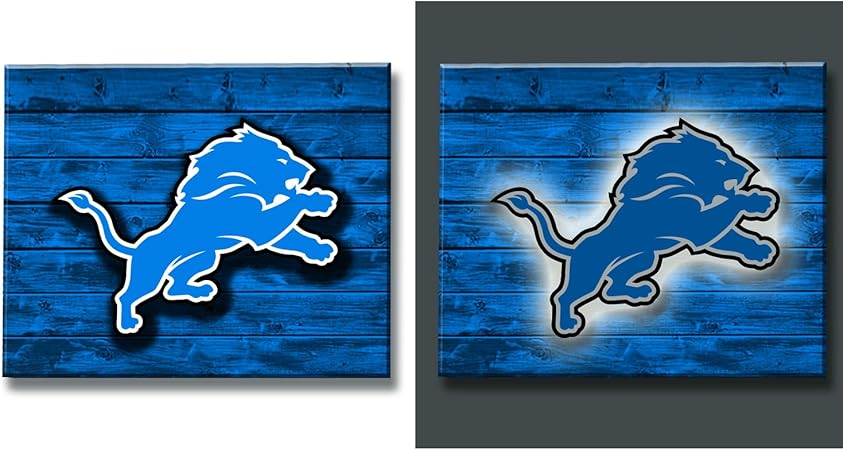 Amazon Com Team Sports America 6wlt3810 Detroit Lions Lit Wall