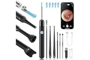 Loyker X6 Ear Wax Removal Tool Camera, Ear Cleaner with Camera, FSA - HSA Store Eligible, 1080P Ear Camera with 6LED Light for Ear/Nose/Throat/Tonsil Stone Examination, Black