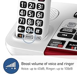 Panasonic 1 Handset Amplified Cordless Phone with
