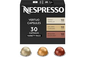 Nespresso Capsules Vertuo, Barista Flavored Pack, Medium Roast Coffee, 30 Count Coffee Pods, Brews 7.8oz.