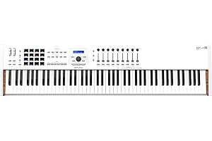 Arturia KeyLab 88 MkII 88 Key Weighted USB MIDI Keyboard Controller — Aftertouch, Velocity Sensitive, Hammer-Action, Piano Feel, With 16 Drum Pads, 9 Faders, 9 Knobs and Analog Lab V Software Included