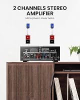 Moukey MAMP3 Power Audio Amplifier 2.0 Channel Bluetooth 5.3 FM USB Mic In view 6