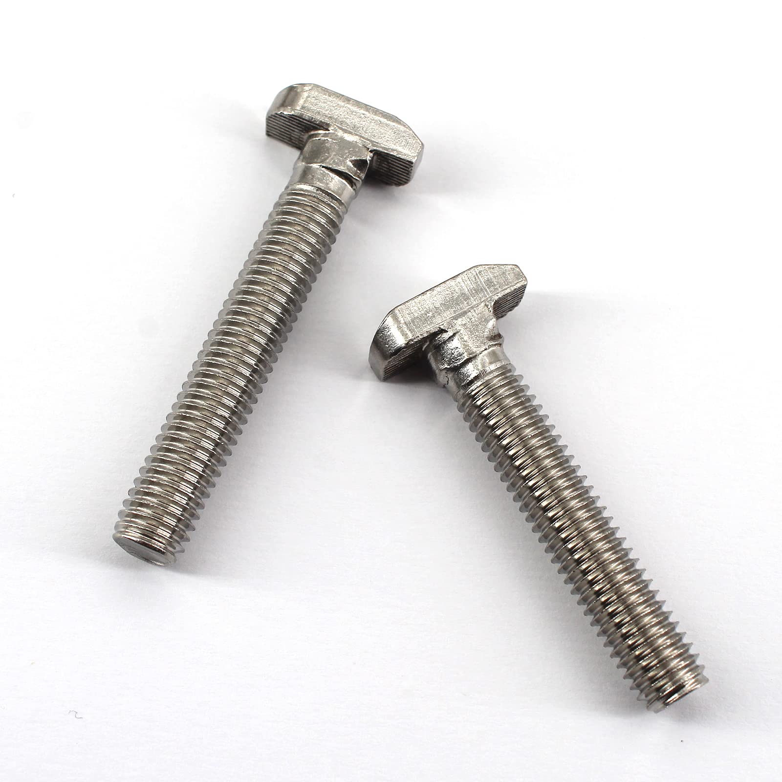 20Pcs M8x25mm 304 Stainless Steel T-Slot Bolt 45 Series Aluminum Profile T-Shaped Screw Bolt Fastener 19mm Head Size