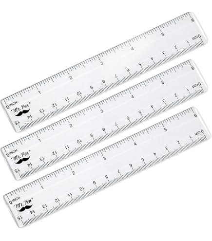 Business Source 12-Inch Plastic Rulers – 10 Pack, White, Shatterproof With Imperial & Metric