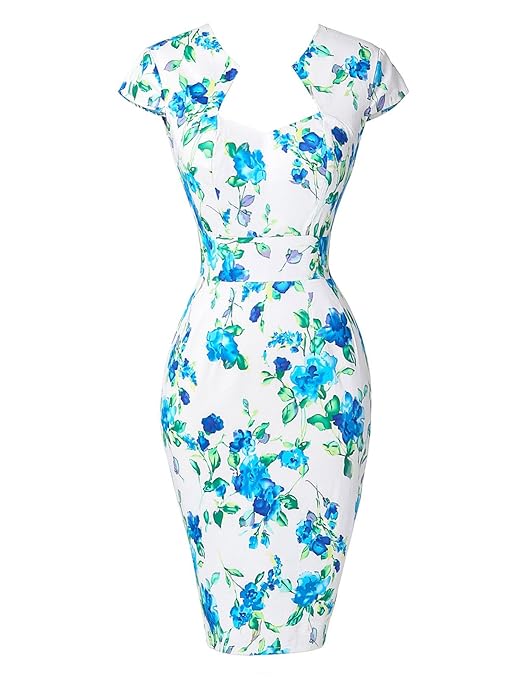 title=GRACE KARIN® 1950 Vestito Aderente Abito Vintage Vestito Convenzionale Retro 10