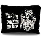 Likjad Goth makeup bag, Halloween Gothic Witchy Spooky Gifts for Women, Witch Makeup Bag Cosmetic Pouch