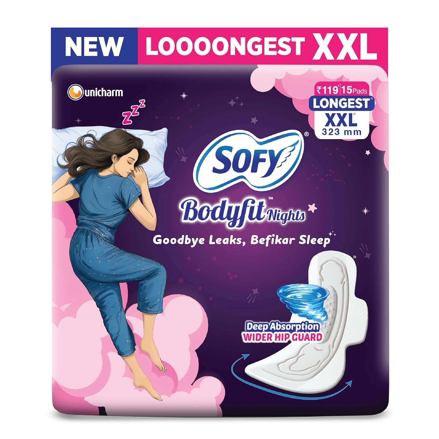 Sofy Cool Sanitary Napkin Extra Long - 54 Pads (290mm)