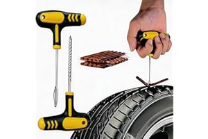 17 Pcs Flat Tire Repair Kit, Heavy Duty Tire Plug Kit for Car, Flat Tire Puncture Repair