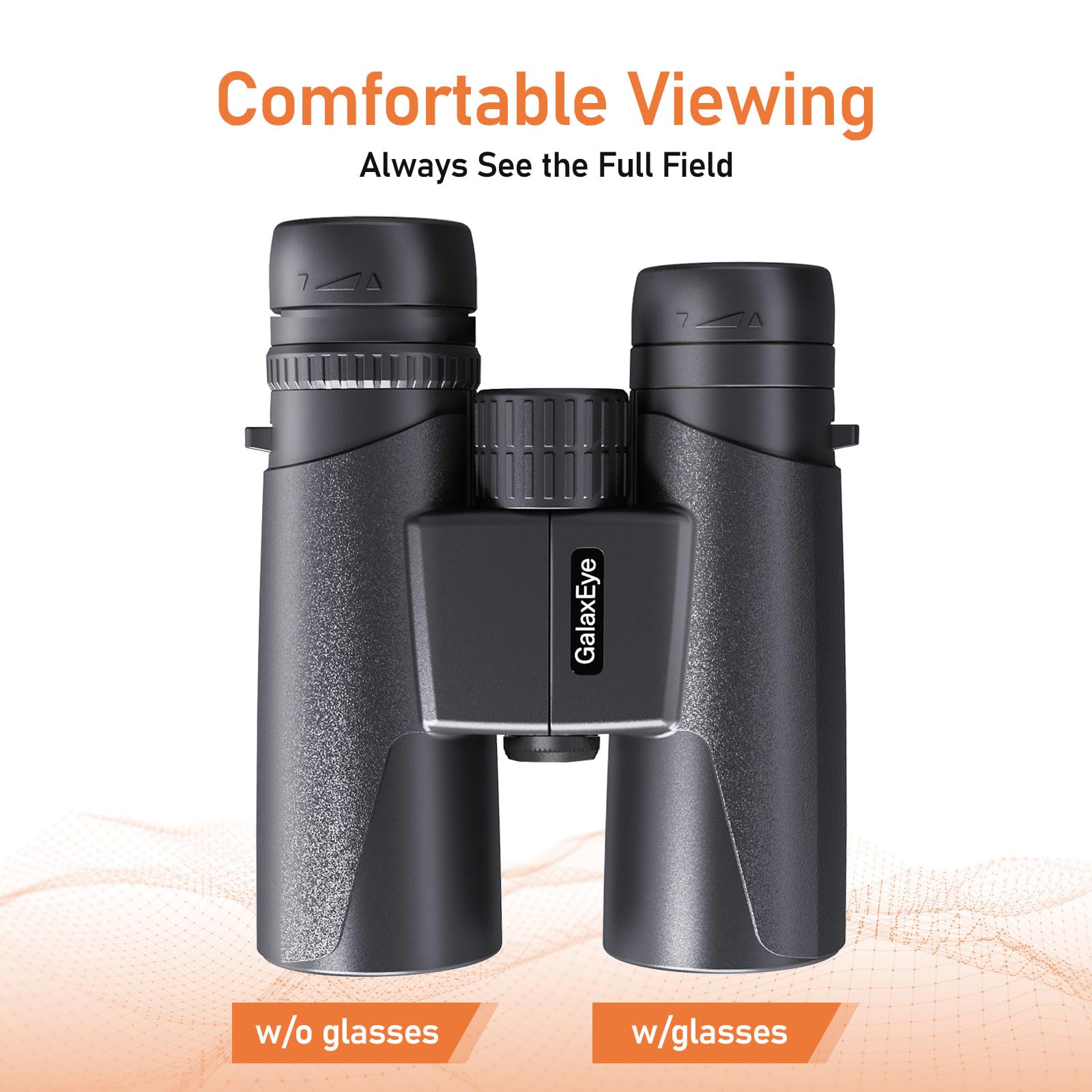 Binoculars for Adults 12x42 GalaxEye Compact with Phone Adapter Large View Easy Focus with HD BAK4 Prism FMC Lens for Bird Watching, Hunting, Stargazing, Cruise, Travel