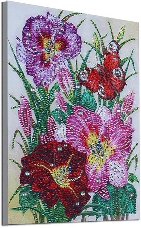 Amazon Good Lask ダイヤモンド塗装 特別な形のダイヤモンド絵画diy 5dドリルステッチキットダイヤモンド刺繍アート B 刺しゅうキット 通販