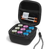 Ehpiern Peptide Case for Fridge, 9 Slots Insulin Vial Protector Storage Case for Standard 1-10ml Vials, Diabetics Insulin Vial Organizer Bag Insulin Carrying Case