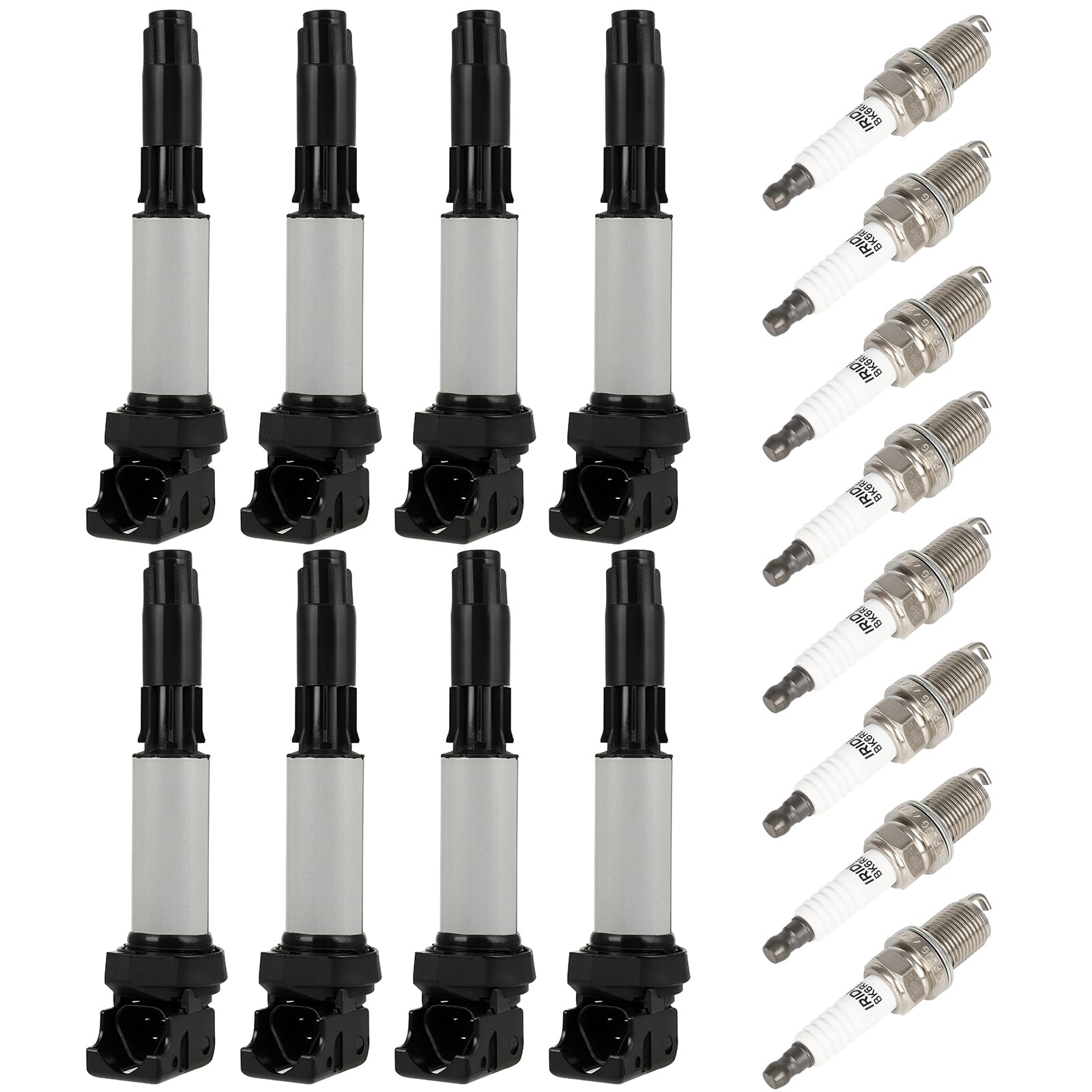 Photo 1 of OCPTY Ignition Coils 2006-2010 for BMW 650i 4.8L/V8,2006-2009 for BMW 550i 4.8L/V8#UF522 8 Ignition Coils with 8 Iridium Spark Plugs
