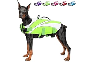 SUNFURA Dog Life Jacket, Dog Life Vest for Swimming with Rescue Handle and High Flotation, Small Dog Vests Safety Life Preserver for Boating, Dog Lifesaver Puppy Swimsuit for Small Medium Large Dogs