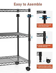 Simple Deluxe Heavy Duty 3-Tier Storage Shelves