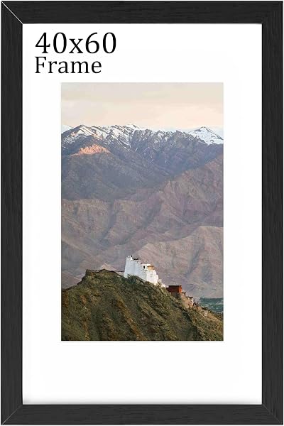 RUN HELIX Frame 40x60 cm Wooden Picture Frame with Plexiglass Black