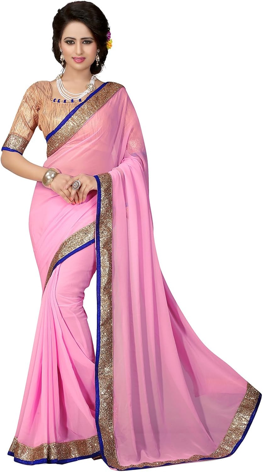 pink saree party wear
