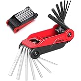 LOZAGU 14PCS Folding Allen Wrench Sets, Metric and SAE Allen Key Set, METRIC 2mm, 2.5mm, 3mm, 4mm, 4.5mm, 5mm, 6mm. SAE 5/64&rdquo;, 3/32&rdquo;, 1/8&rdquo;, 5/32&rdquo;, 3/16&rdquo;, 7/32&rdquo;, 1/4"