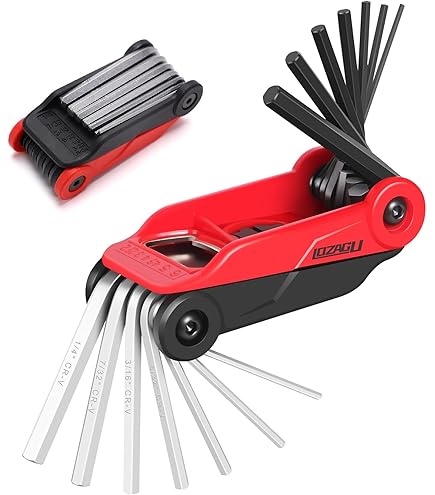 tks アソート 9 Piece Folding Hex Key Set: 5/64-1/4